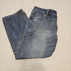 Rock & Roll Denim Double Barrel Relaxed Fit Straight Boot Blue Denim Jeans 40x32